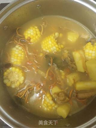 Cordyceps and Yam Pork Ribs Soup recipe