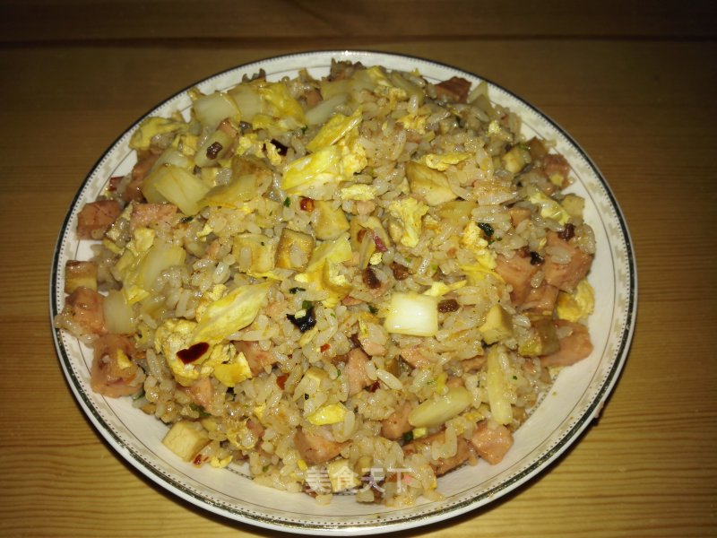 Fried Rice with Egg, Ham and Cabbage