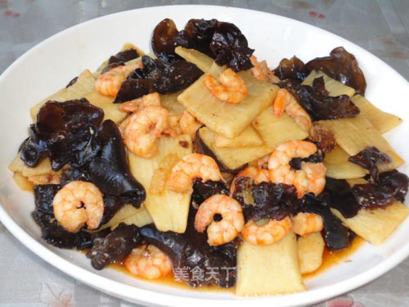 Fried Shrimp Balls with Yam Fungus recipe