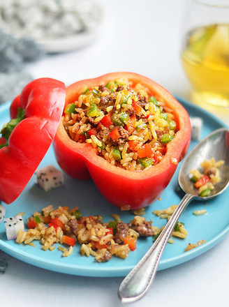Beef Fried Rice with Bell Pepper