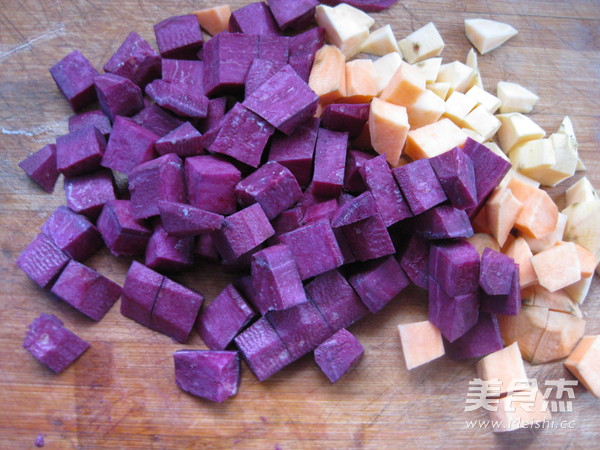 Coconut Purple Sweet Potato Congee recipe