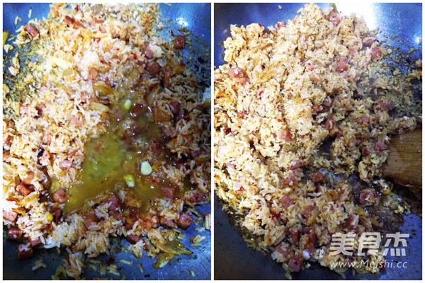 Kimchi Ham and Egg Fried Rice recipe