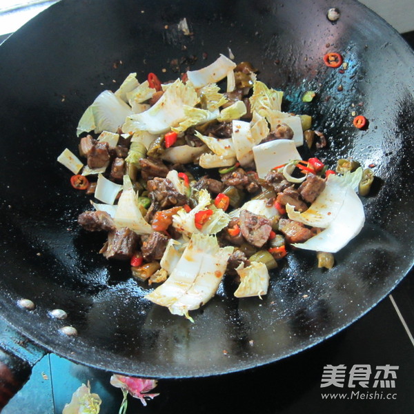 Roast Duck and Stir-fried Cabbage Stem recipe