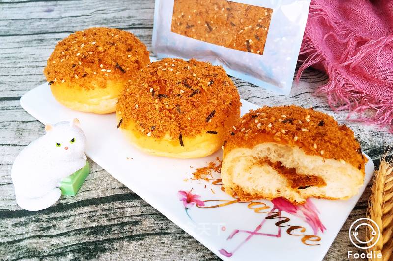 Seaweed Sesame Pork Floss Whole Wheat Bun recipe