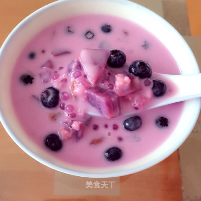 Purple Sweet Potato Coconut Milk Sago recipe