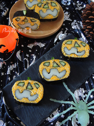 Jack-o-lantern Sushi recipe