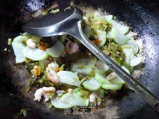 Double Fresh Pickled Cabbage Stir-fried Night Blossom recipe