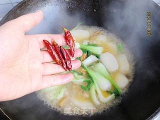 Shrimp Head Rape Boiled Rice Cake recipe