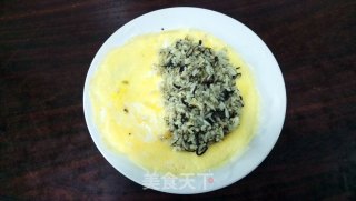 Canned Olive Vegetable Pearl Rice Omelet Rice recipe