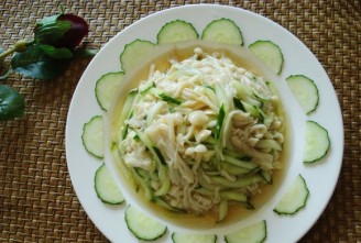Enoki Mushroom and Cucumber Salad recipe