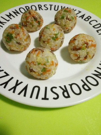 Beef and Vegetable Rice Ball recipe