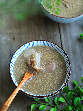 Peach Porridge with Yam and Lentils recipe