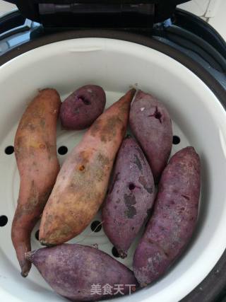 Kuaishou Lazy Meal Steamed Sweet Potato and Purple Sweet Potato recipe