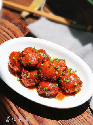 Lotus Root Meatballs in Tomato Sauce recipe