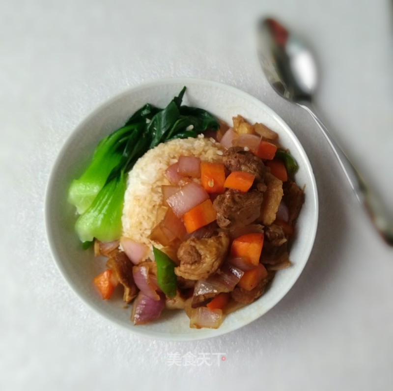 Braised Pork and Seasonal Vegetable Rice recipe