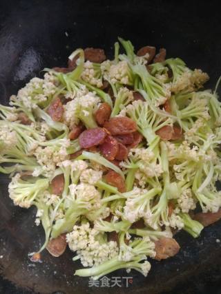 Stir-fried Cauliflower with Sausage recipe