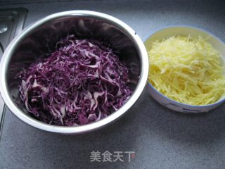 Potato Shreds with Purple Cabbage recipe