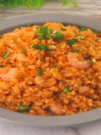 Fried Rice with Salted Egg Yolk and Shrimp recipe