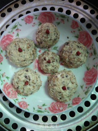 Steamed Mushroom Tofu Meatballs recipe