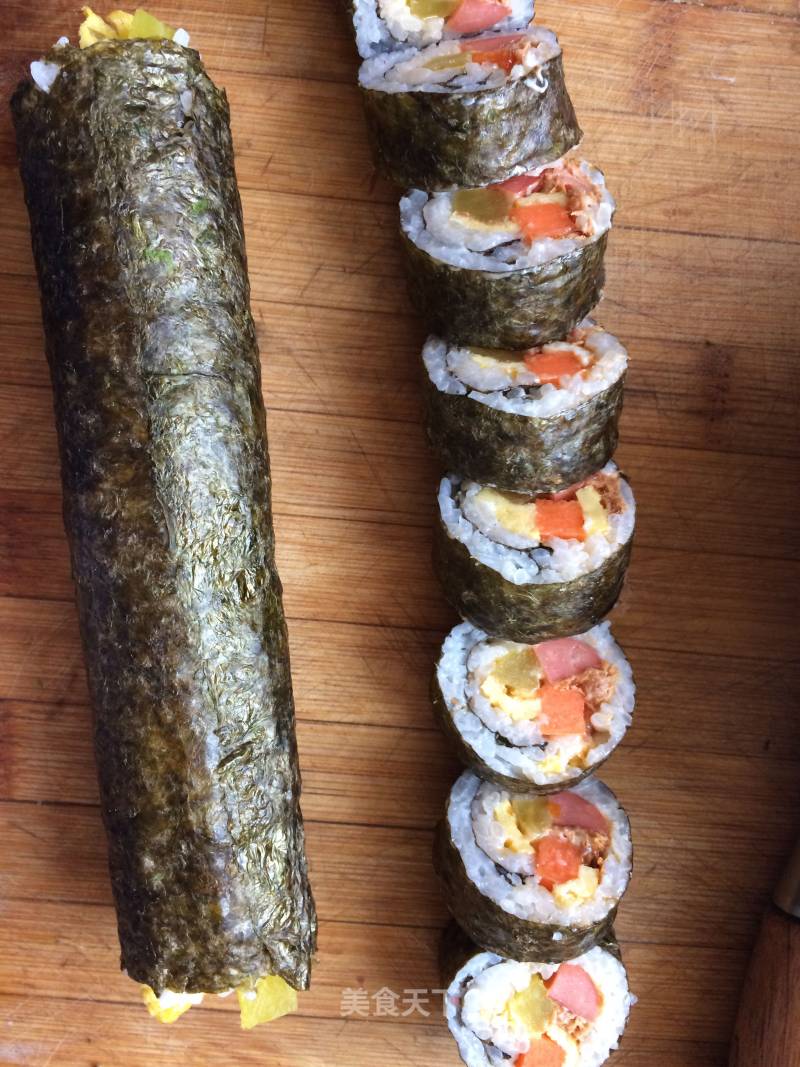Sushi Rolls with Seaweed Rice recipe