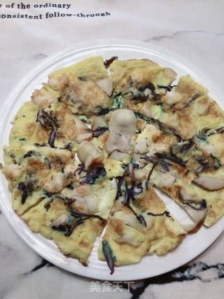 Pleurotus Eryngii and Shrimp Omelette recipe