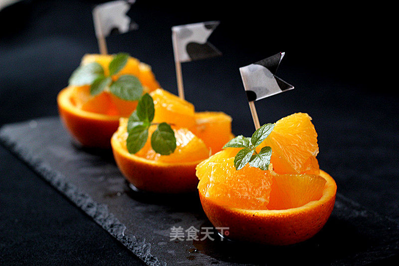 Lovely [mini Orange Fruit Plate] recipe