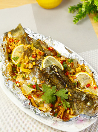 Thai Style Grilled Fish with Lemon recipe