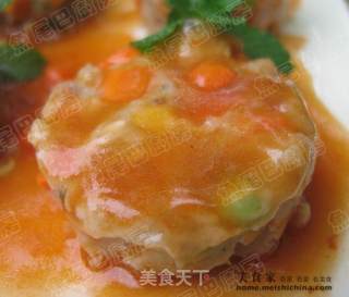 Children's Favorite --- Steamed Seasonal Vegetables with Minced Fish Glue recipe