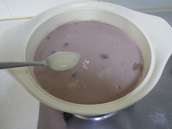 Milky Red Bean Lychee Taro Sweet Soup recipe