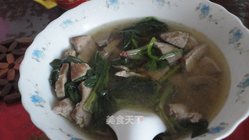 Pork Liver and Spinach Soup recipe