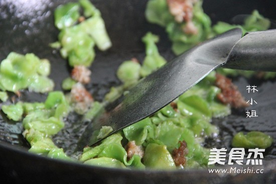 Fried Rice with Lettuce and Minced Meat recipe