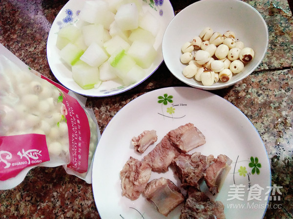 Lotus Seed and Winter Melon Pork Rib Soup recipe