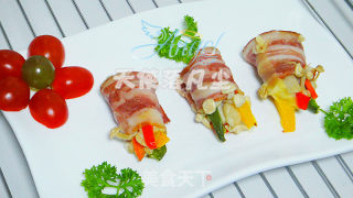 Honey Bacon Color Vegetable Roll recipe