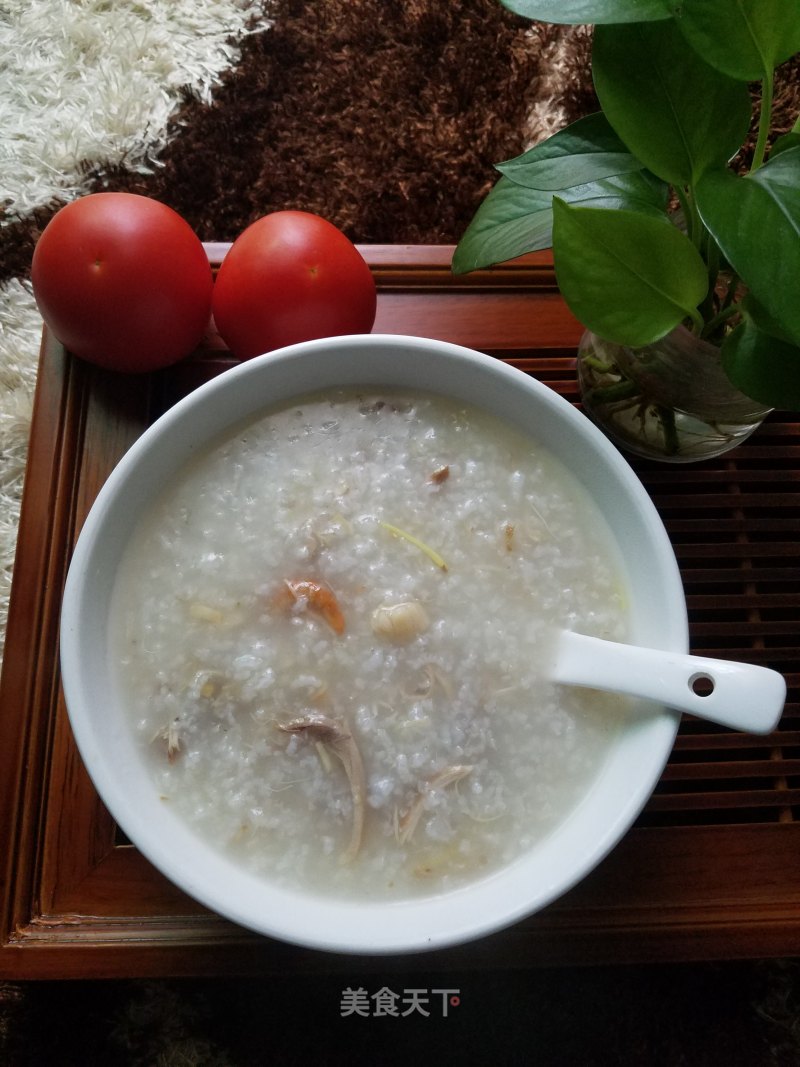 Congee with Scallops, Shrimp and Pork recipe