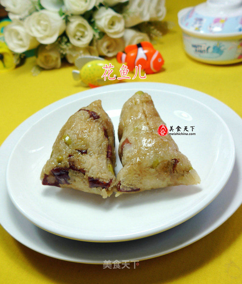 Edamame Spicy Sausage Glutinous Rice Dumpling recipe