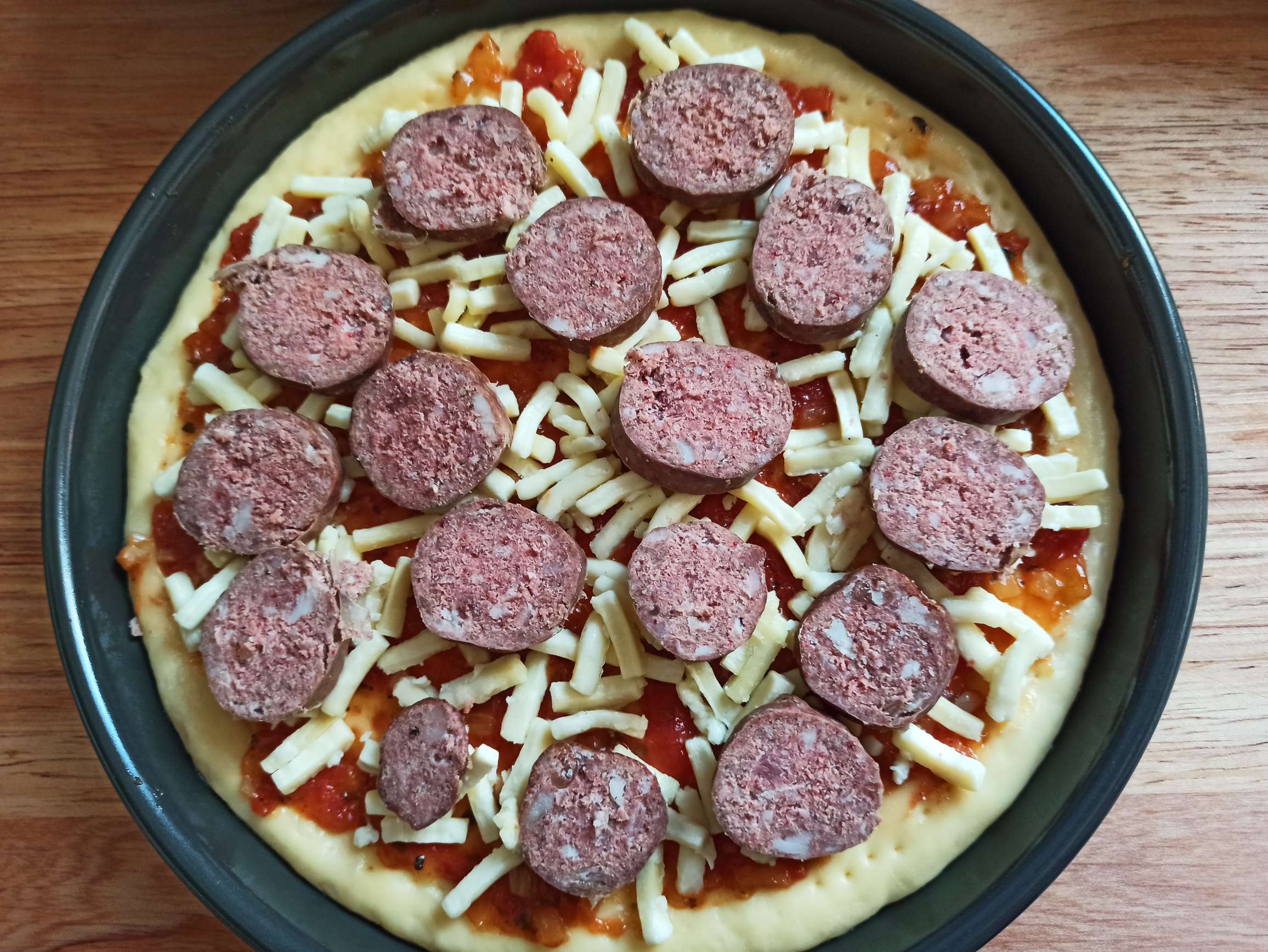 Beef Sausage Pizza recipe