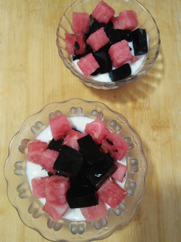 Yogurt Watermelon Tortoise Jelly recipe