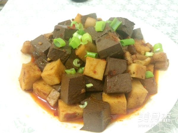 Spicy Duck Blood Tofu recipe