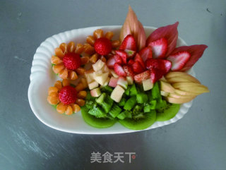 Flower Blooms, Wealth, Prosperity and Peace-fruit Salad Platter recipe