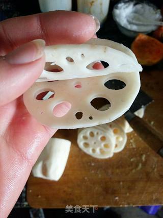 #trust of Beauty#tofu Stuffing Lotus Root Folder recipe