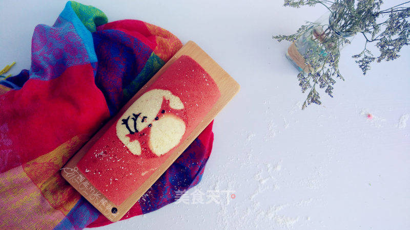 Valentine's Day Gifts of Love and Honey Elk Painted Cake Roll recipe