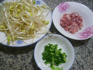 Stir-fried Soy Sprouts with Scallion and Minced Pork recipe