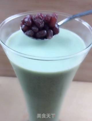 Matcha Red Bean Milk Tea recipe