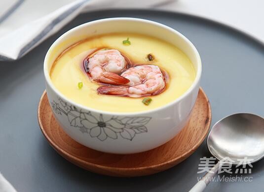 Young--tender and Smooth Shrimp Steamed Egg recipe