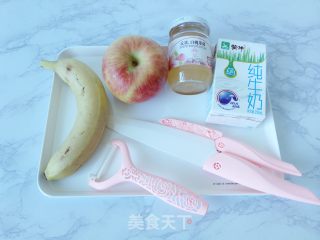 Apple Banana White Peach Sauce Milkshake recipe
