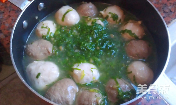 Fresh Green Meatball Soup recipe