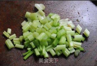 Celery and Preserved Snow Peas recipe