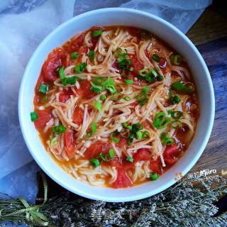 Enoki Mushroom in Tomato Sauce recipe