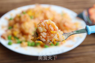 Fried Rice with Tomato, Shrimp and Egg recipe