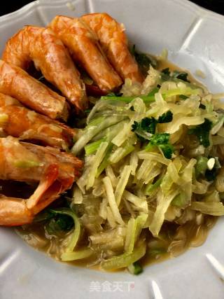 Stewed Shrimp with Carrot Vermicelli recipe